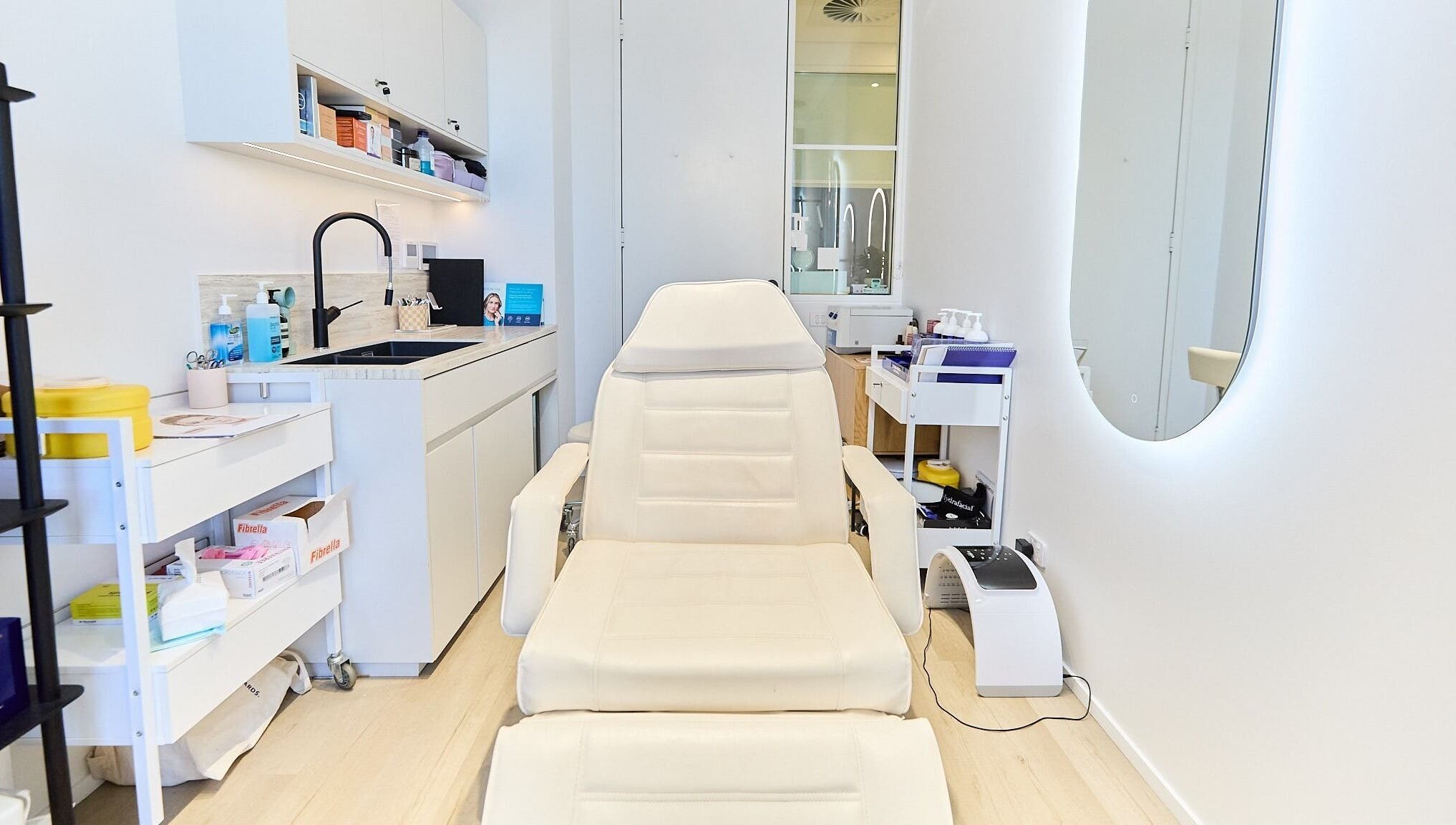 Inviting treatment room at Cosmetics By Nurse Blake, Bondi Junction, New South Wales, AU with modern amenities.