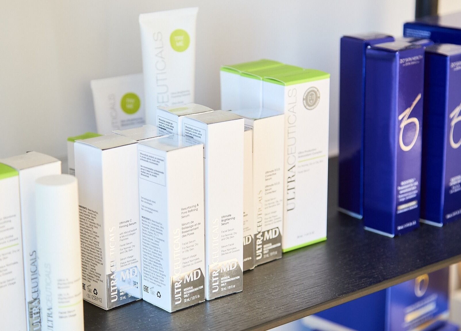 Cosmetic skincare products at Cosmetics By Nurse Blake, Bondi Junction, New South Wales, AU on display.