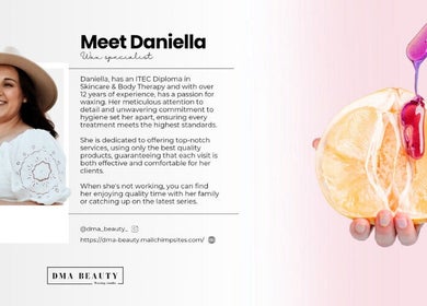 Meet Daniella, wax specialist at DMA Beauty, Cape Town, Western Cape, ZA, with 12 years of experience.