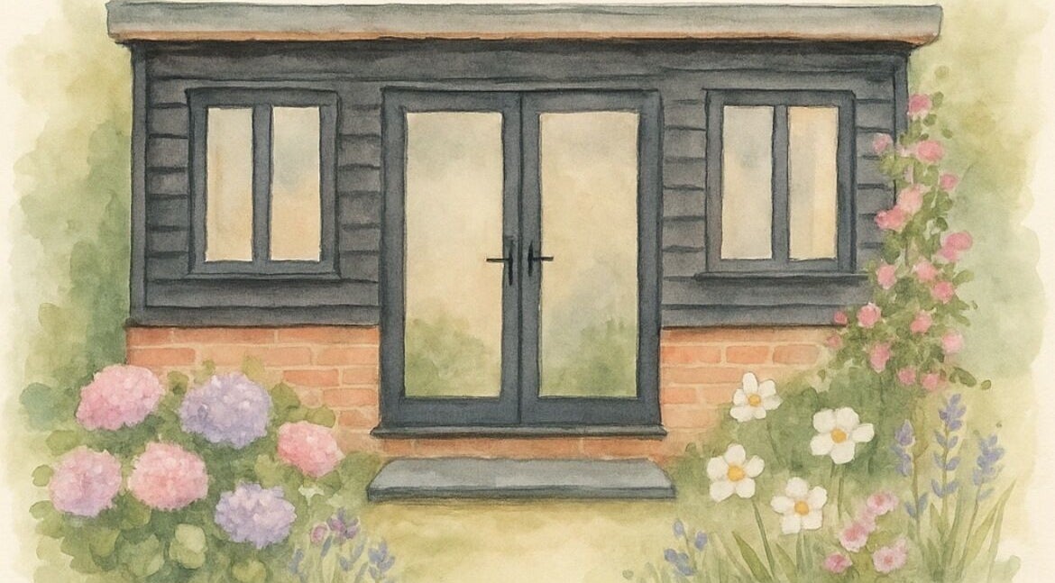 Garden view of Rebalance with Laura venue in Uckfield, England, GB, featuring serene floral surroundings.