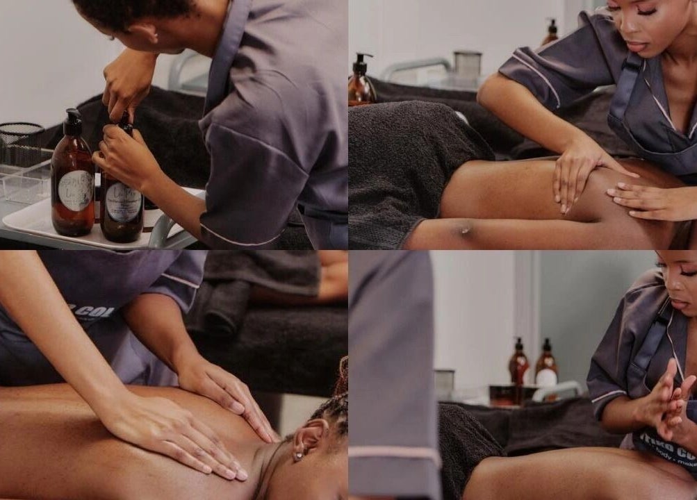 Therapist providing a soothing massage at Lana Takes Care, Pretoria, Gauteng, ZA. Relax and rejuvenate.