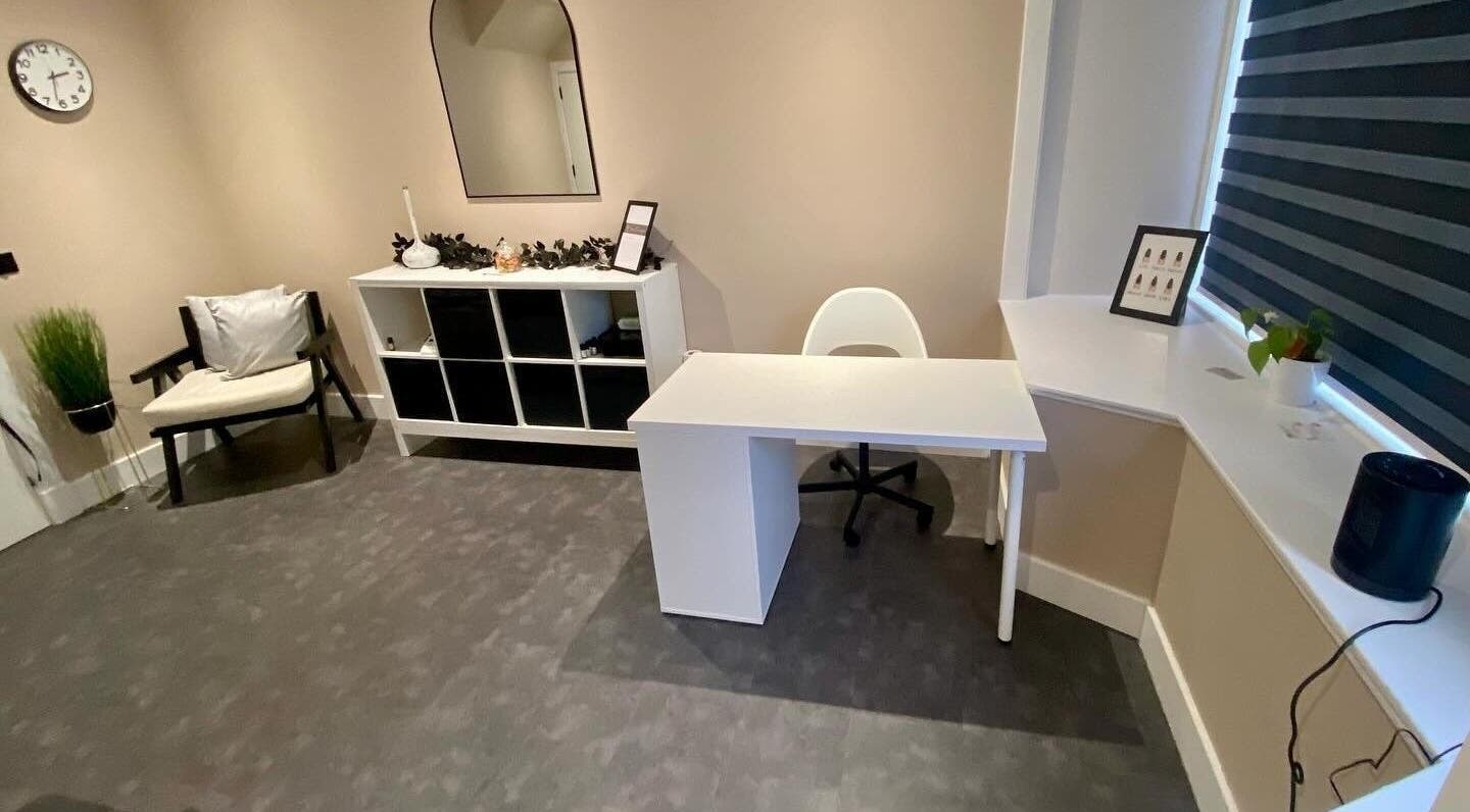 Chic interior of Beyond Beauty by Louise, Ayr, Scotland, GB with modern decor and comfortable seating.