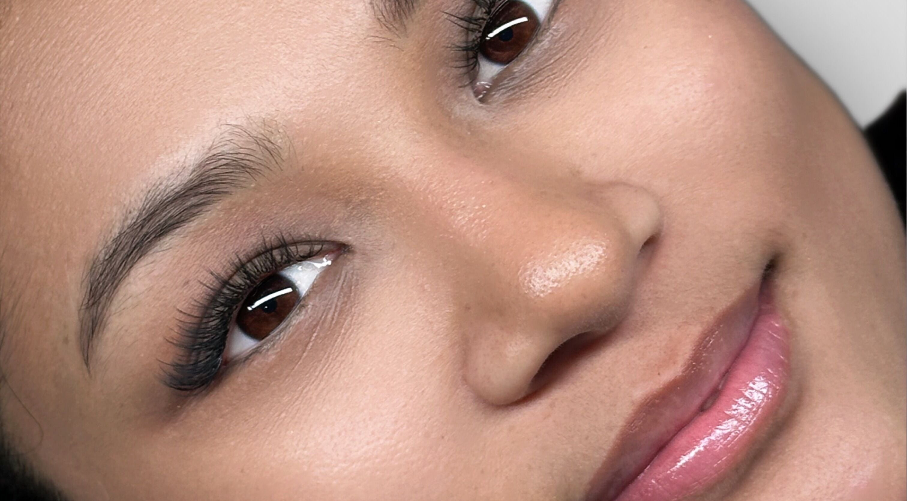 Close-up of eyelash extensions at Valerie Lashes in Drummoyne, New South Wales, AU showcasing expert beauty care.