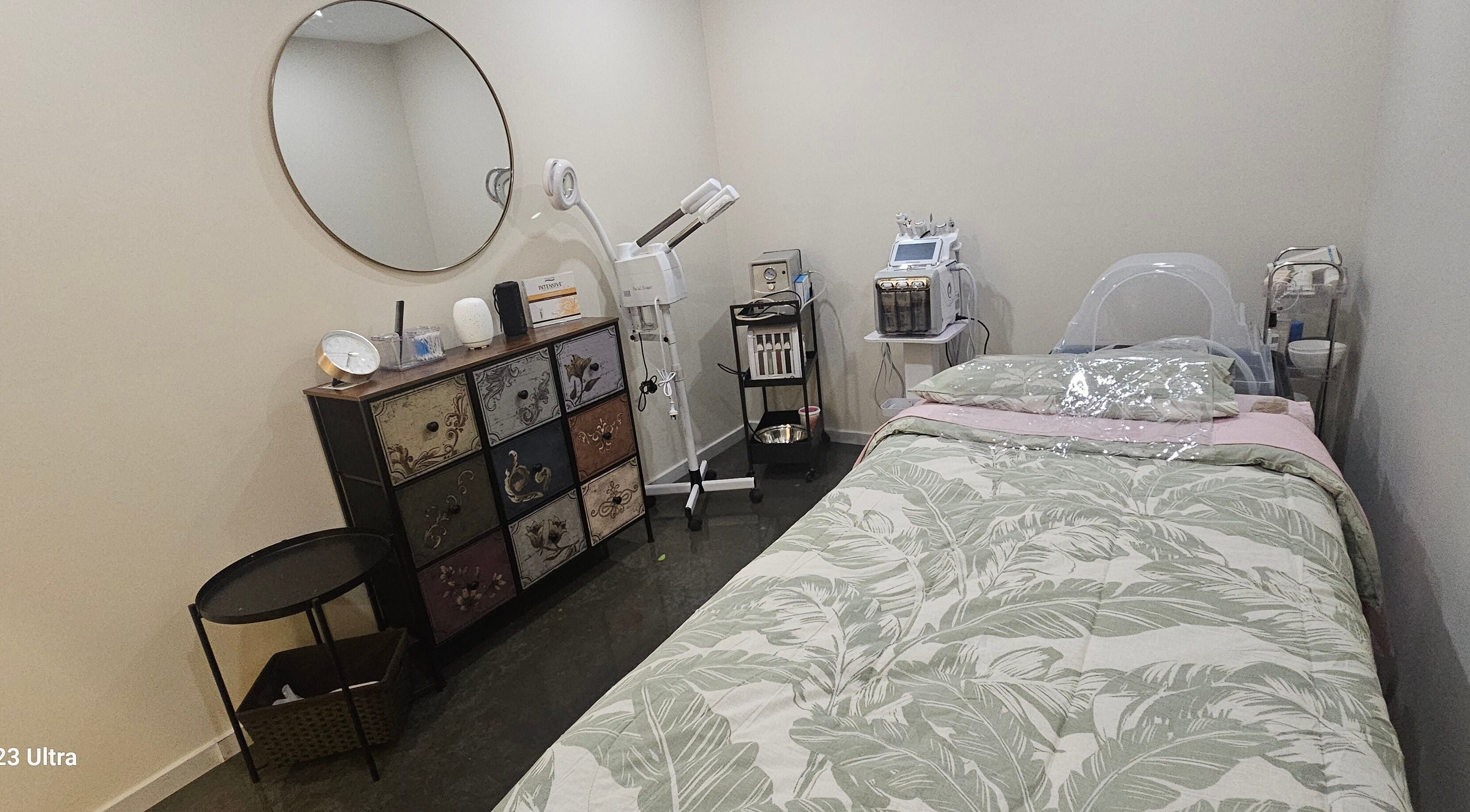 Elegant treatment room at Suhana Grace, Quakers Hill, New South Wales, AU with serene decor and equipment.