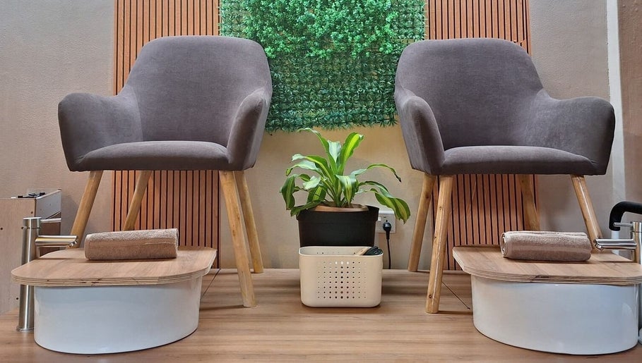 Pedicure chairs at Cosmecca Beauty and Spa, Port Louis, Port Louis District, MU, showcasing relaxation and comfort.