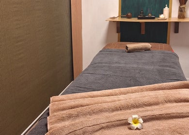Relaxing massage room at Cosmecca Beauty and Spa in Port Louis, Port Louis District, MU with a cozy setup.