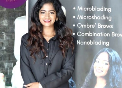Professional at Dr. Shrmei Smile & Glow Clinic, Coimbatore, Tamil Nadu, IN, showcasing beauty services offered.