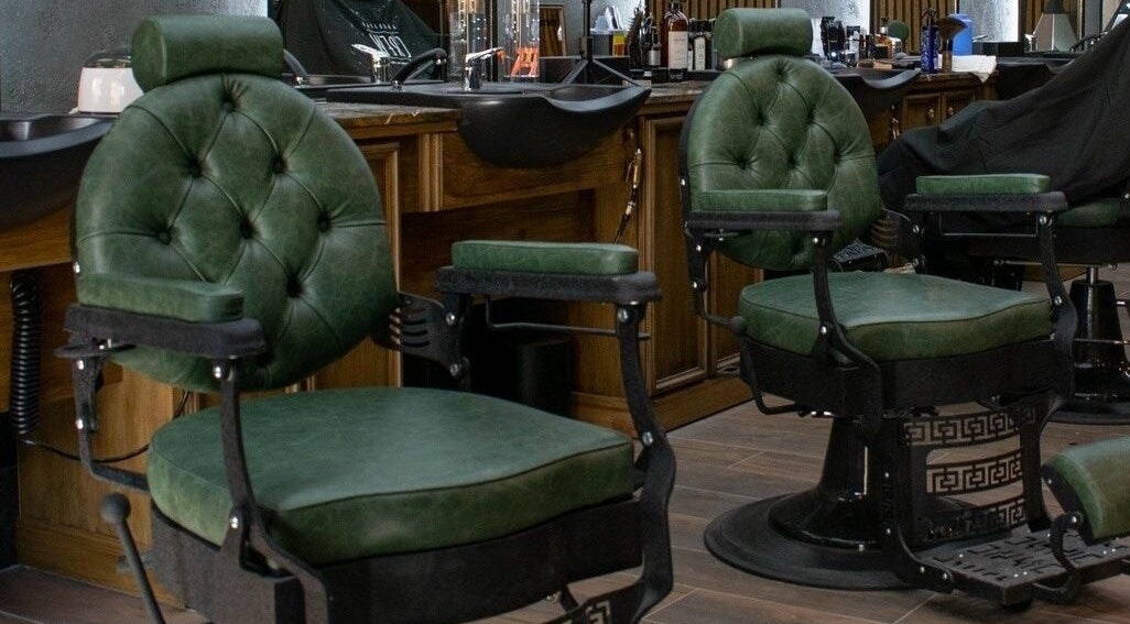 Stylish vintage barber chairs at il-Mustaċċun Barber in Ħal Lija, MT.
