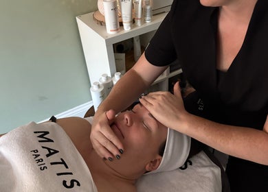 Susan Stevens Massage Therapist providing a soothing facial massage in Churchdown, England, GB spa.