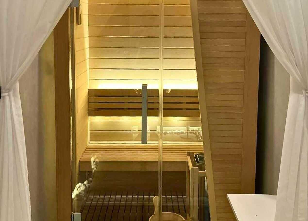 Luxurious sauna room at Oona Calming & Wellness Spa in Baliwag, Central Luzon, PH offering ultimate relaxation.