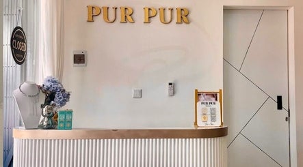 PUR PUR BEAUTY's elegant reception desk in Bali, Bali, ID with sophisticated decor and welcoming ambiance.