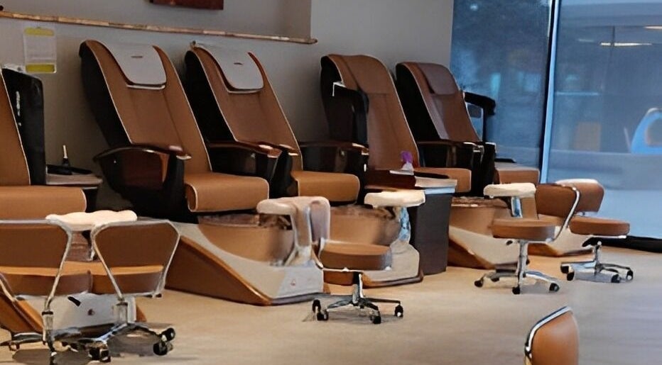 Luxurious pedicure chairs at Luxury Nail Care in Boca Raton, Florida, US.
