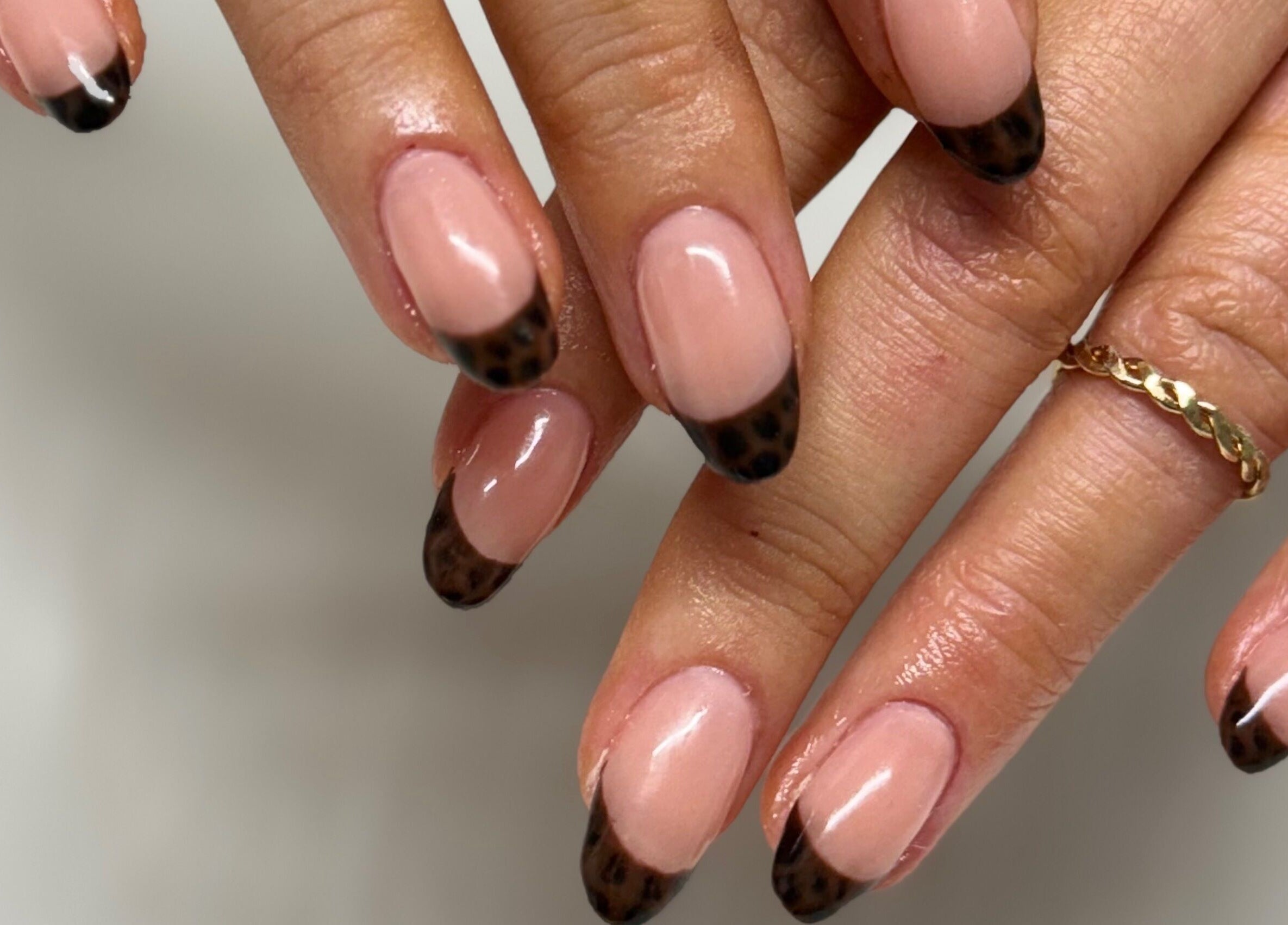 Chic nail art with dark tips at Creative Touch by RK in Tauranga, Bay of Plenty, NZ.