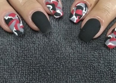 Stylish nail art with bold designs at Betty's Touch Beauty, Pretoria, Gauteng, ZA.