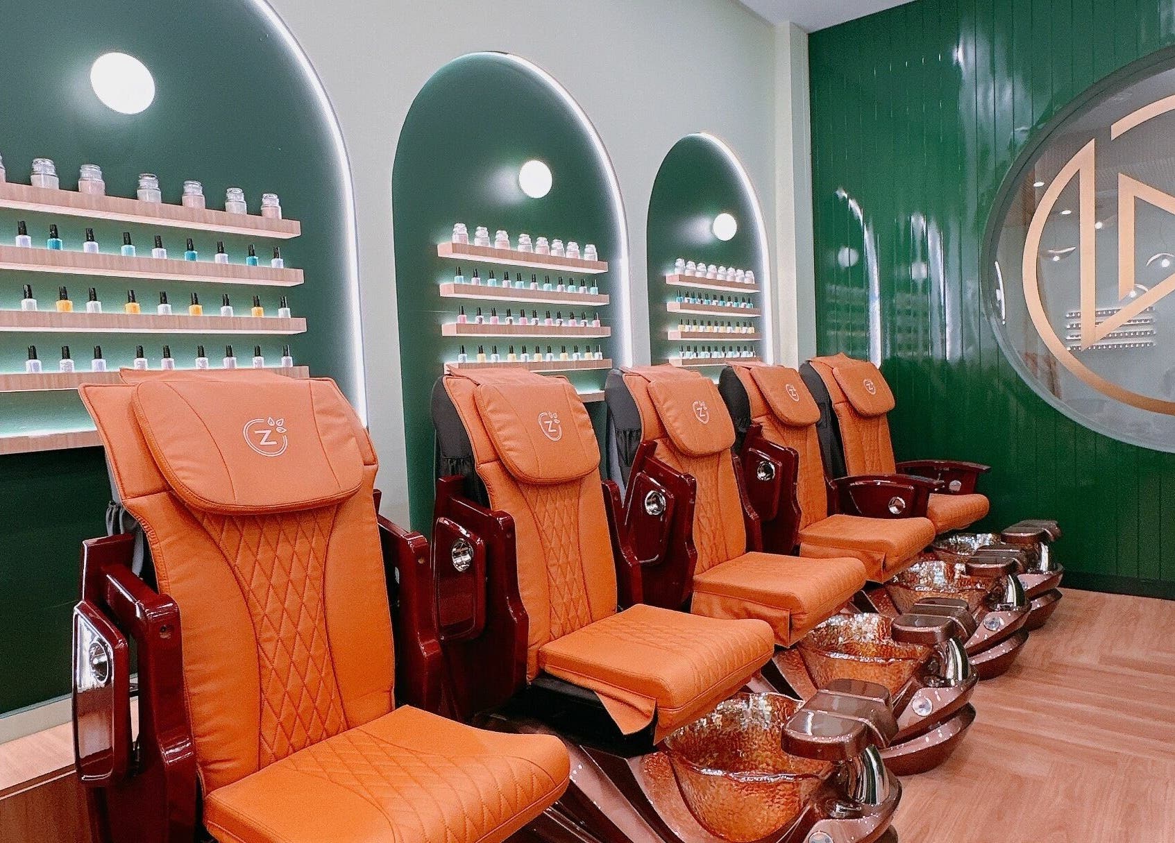 Luxurious pedicure chairs at Milano Nails Southland, Melbourne, Victoria, AU, offering top-notch nail spa services.