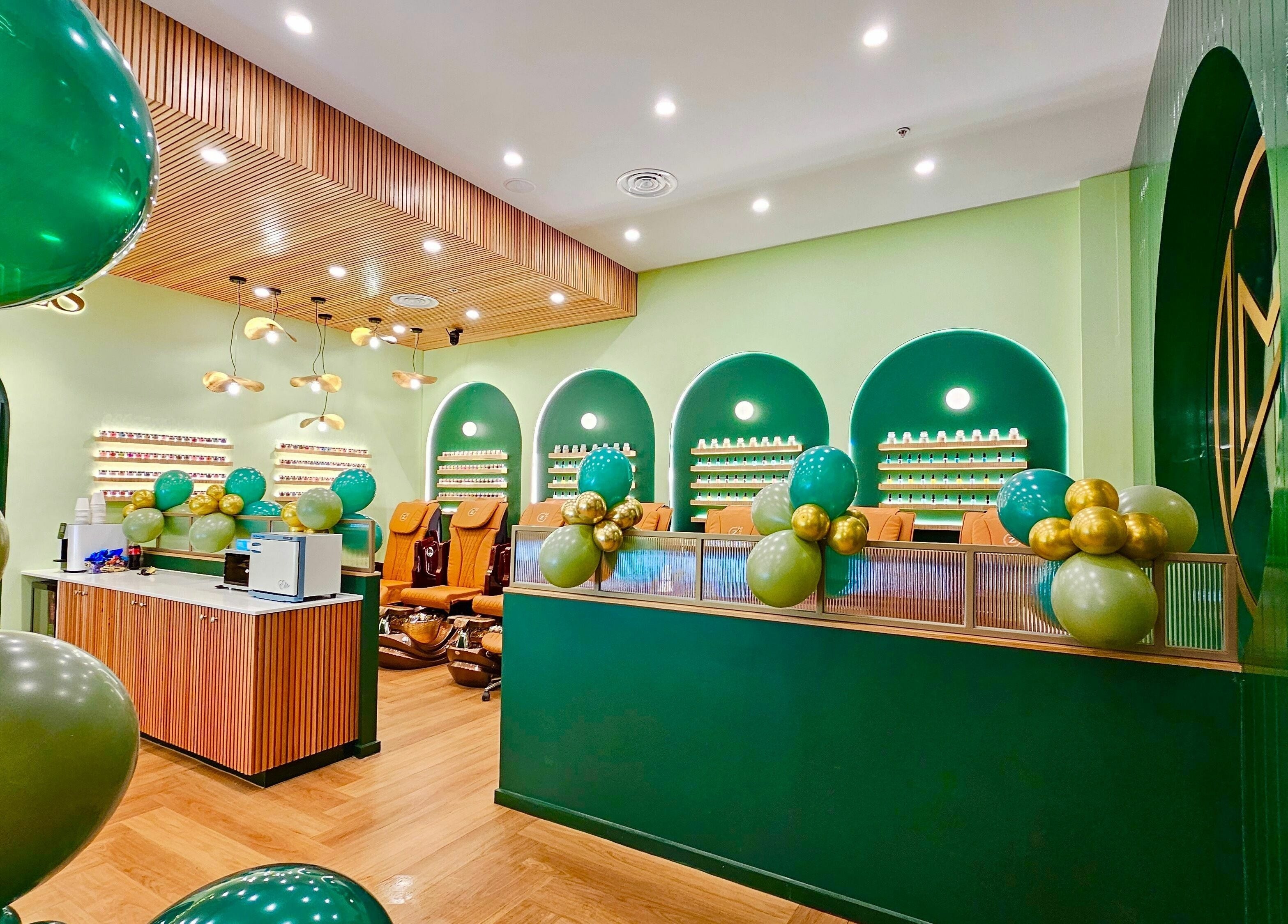 Bright and inviting interior of Milano Nails Southland in Melbourne, Victoria, AU, adorned with vibrant decor.