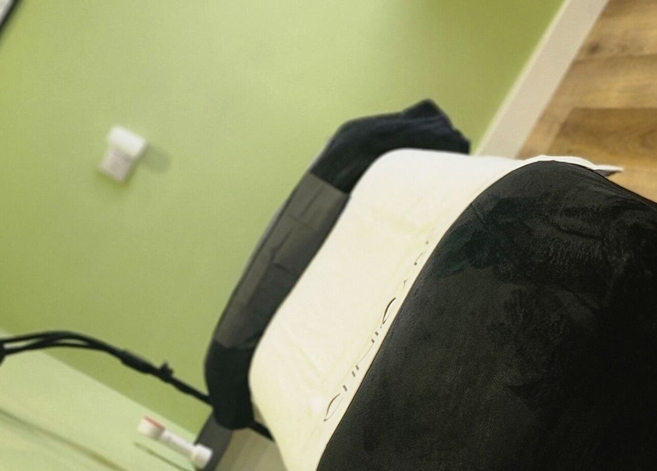 Massage table at Cherry Tree Beauty in Yaxley, England, GB, ready for wellness treatments.