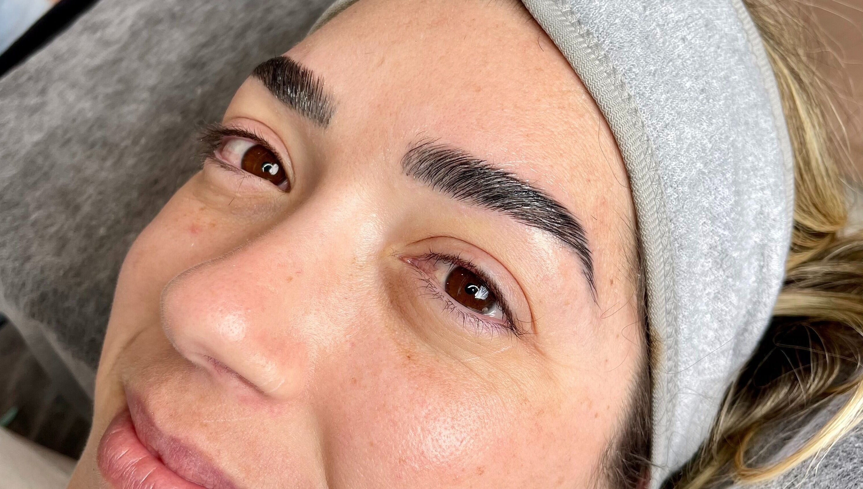 Close-up of well-groomed eyebrows at All You Eyebrows, Dublin, County Dublin, IE.