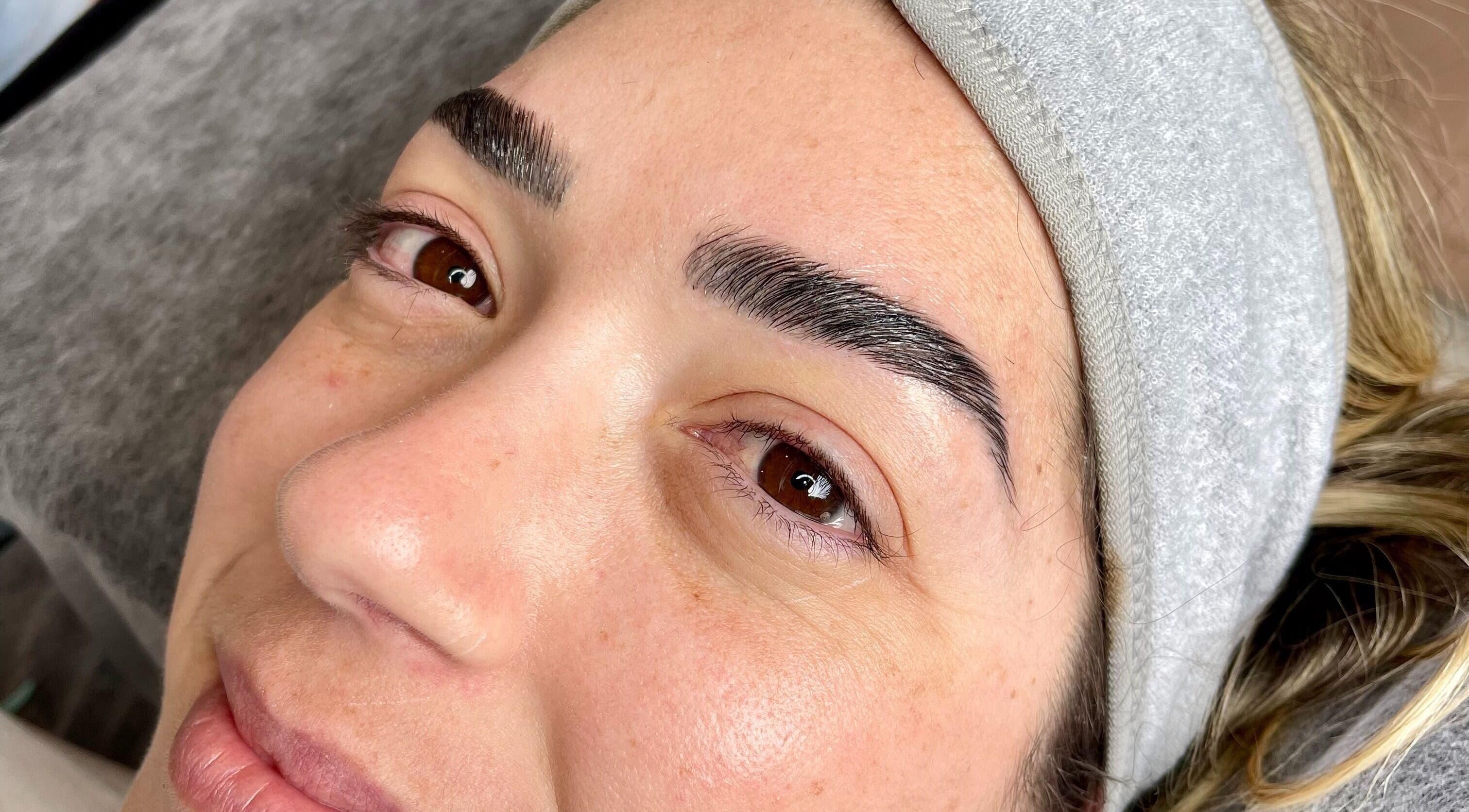 Close-up of well-groomed eyebrows at All You Eyebrows, Dublin, County Dublin, IE.