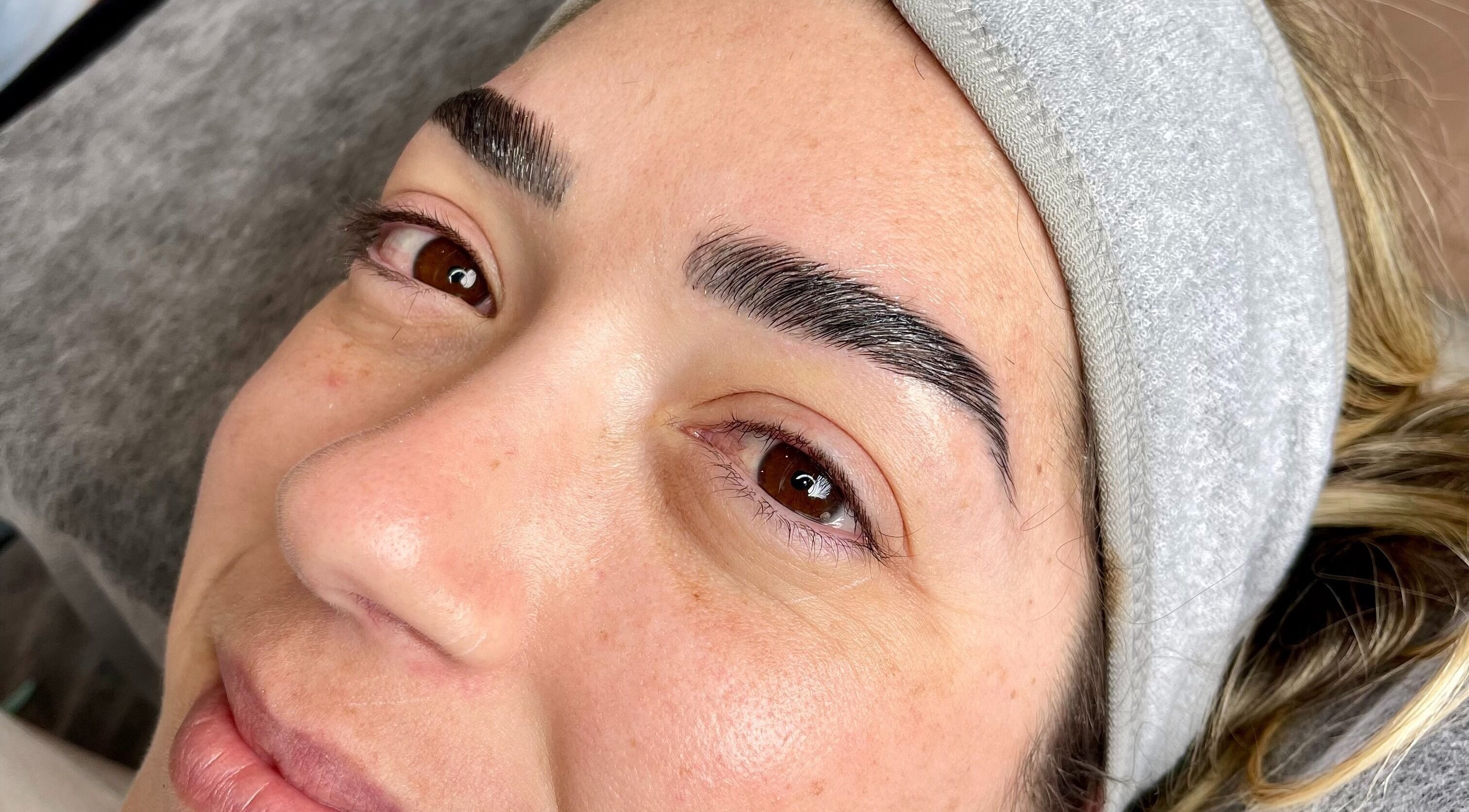 Close-up of well-groomed eyebrows at All You Eyebrows, Dublin, County Dublin, IE.