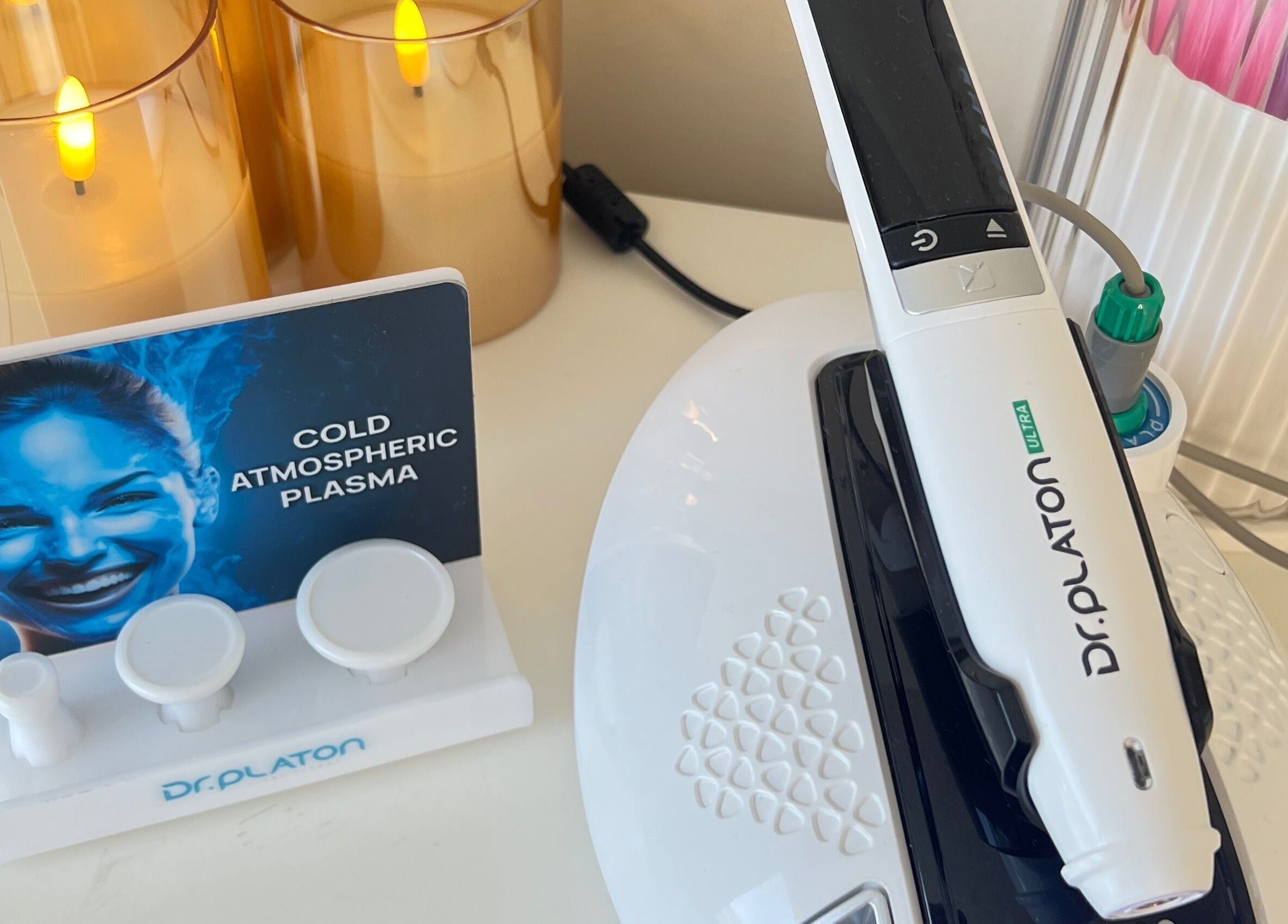 Cold Atmospheric Plasma device at Serene Skin Solutions, Carluke, Scotland, GB enhancing beauty treatments.