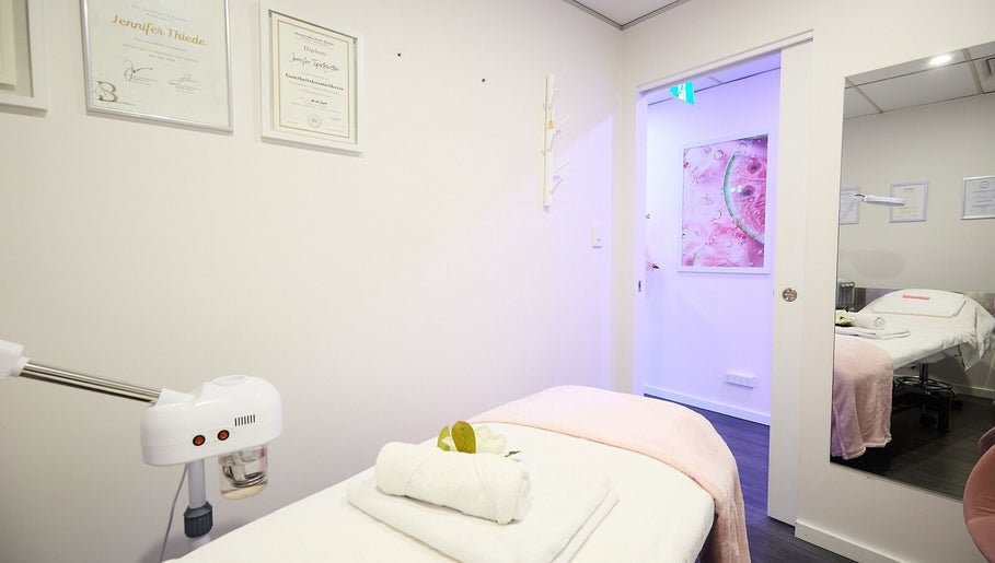Tranquil treatment room at Beauty Circle, Sydney, New South Wales, AU, featuring soothing decor and comfortable setup.