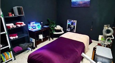 Luxsyr Spa therapy room with cozy bed setup in Johor Bahru, Johor, MY.