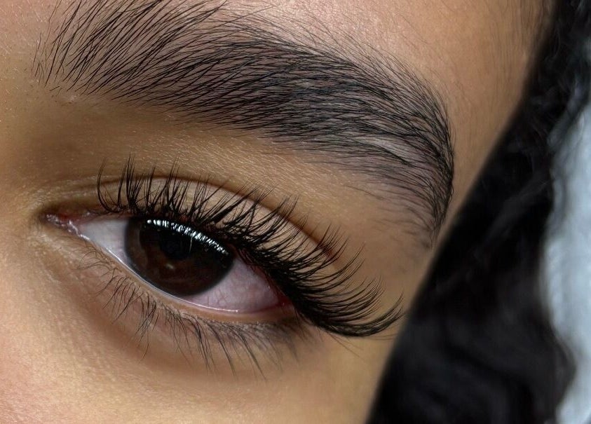 Close-up of elegant lashes from The Lash Hub, Durban, Kwazulu-natal, ZA, showcasing expert lash styling.