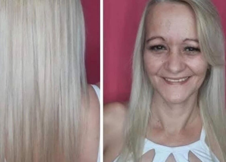 Transformação capilar no Studio Maira Gomes em Fafe, Braga, PT. Cabelo loiro platinado antes e depois.