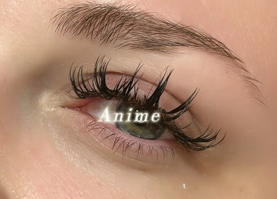 Close-up of anime-style lashes at Haruka Lashes and Brows Japanese Salon, Subiaco, Western Australia, AU.