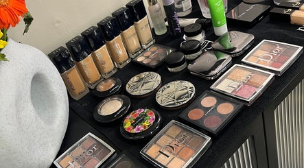Luxury makeup selection at Dan Campbell Makeup in Glasgow, Scotland, GB. Premium beauty products showcased elegantly.