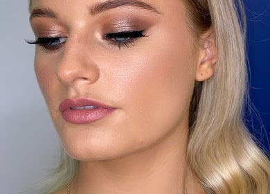 Model showcasing elegant makeup by Dan Campbell Makeup in Glasgow, Scotland, GB.