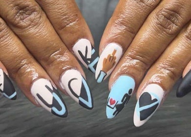Unique nail art design at PurpLust Nails, Hazelwood, Missouri, US.