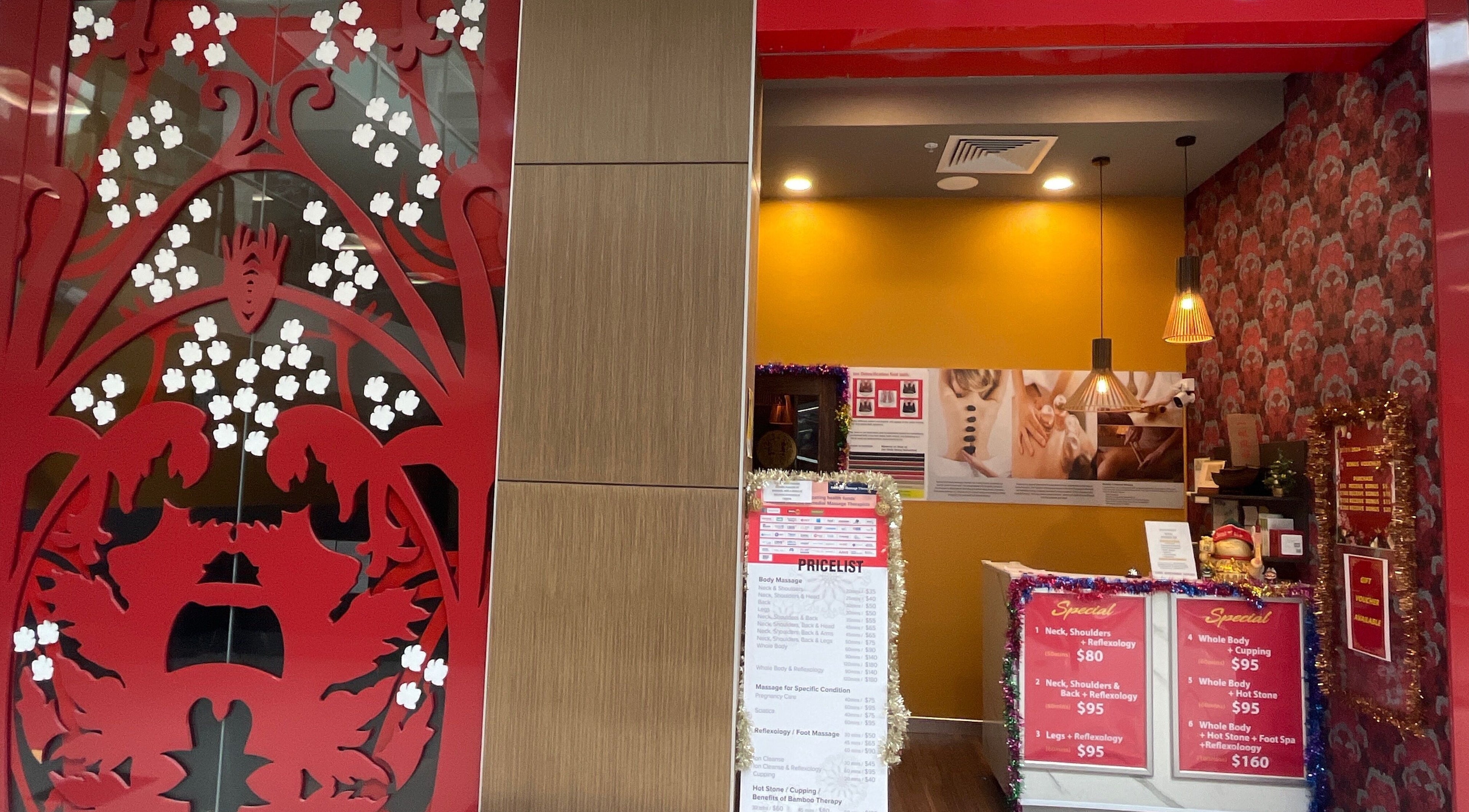 Welcoming entrance of GT Massage at Joondalup, Western Australia, AU with vibrant decor and calming atmosphere.