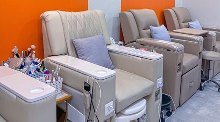 Comfortable nail salon chairs at Shimmer & Shine at Northpoint in Singapore, Singapore, SG.