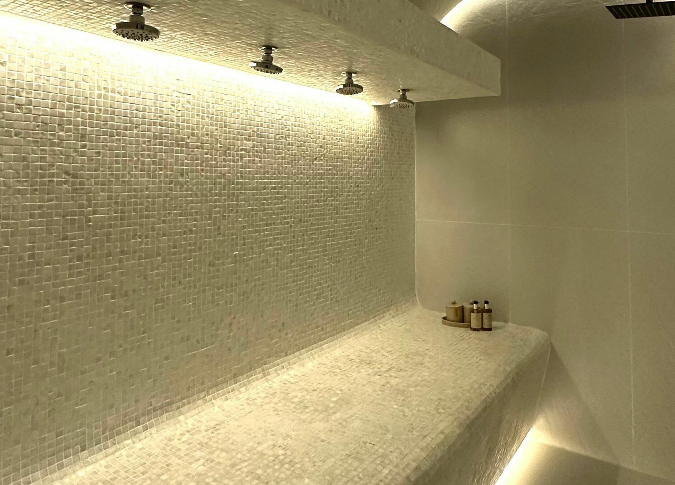 Luxe steam room with mood lighting at Regina Spa Dubai (First Spa) in Dubai, Dubai, AE.