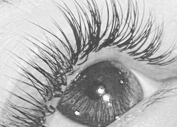 Close-up of beautifully enhanced lashes at Lash Goddess Beauty Bar, Coquitlam, British Columbia, CA.