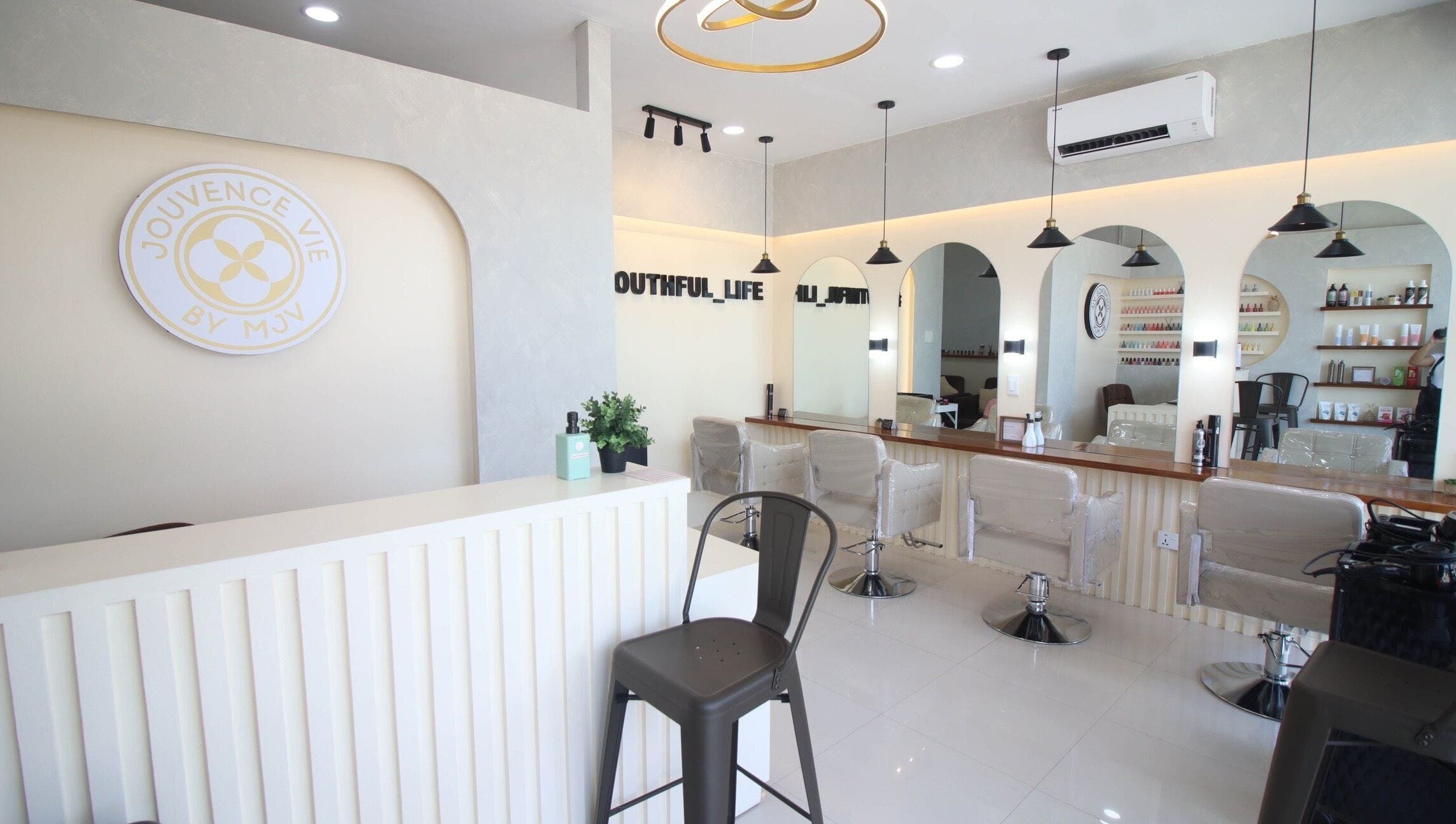 Interior of Jouvence Vie By MJV, General Trias, Calabarzon, PH showcasing stylish salon seating and decor.