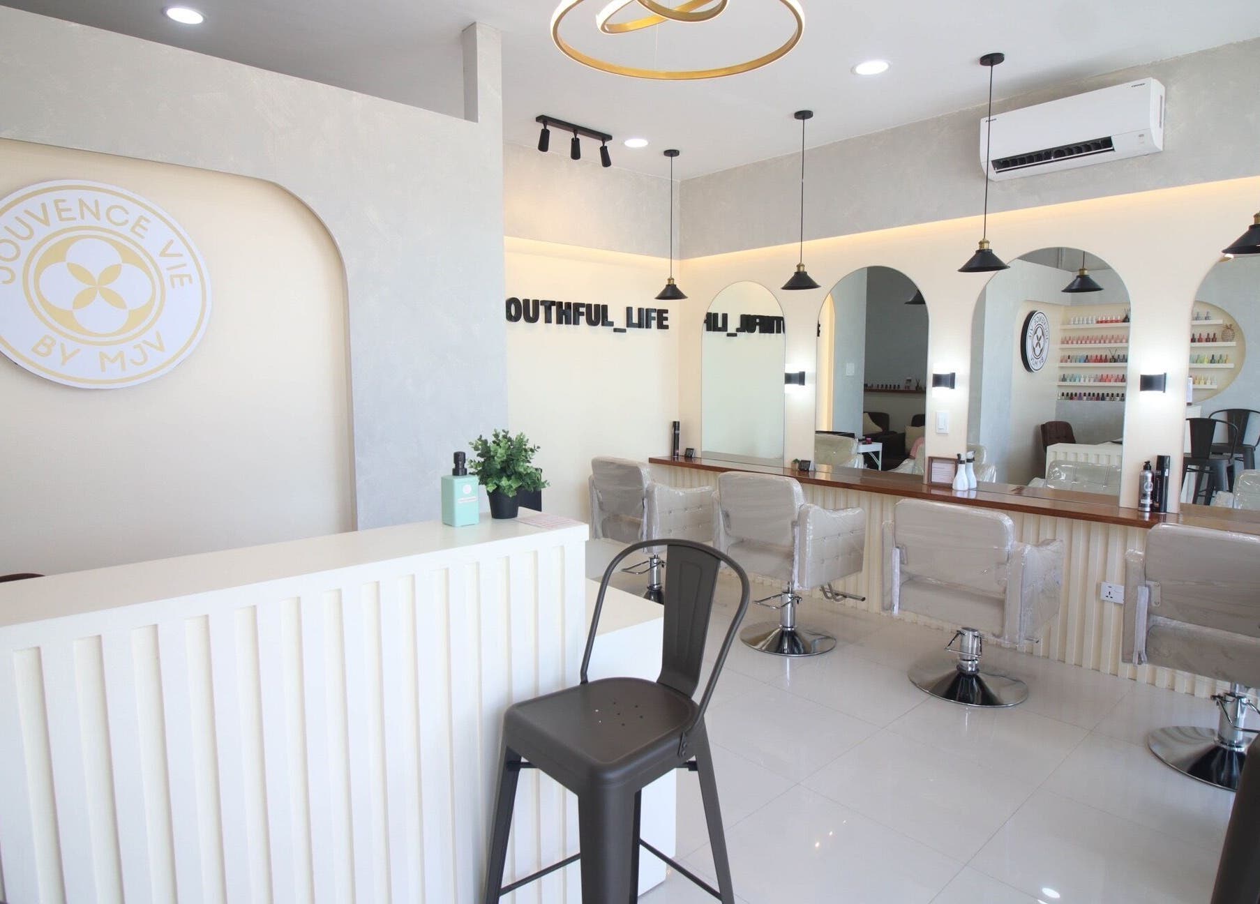 Interior of Jouvence Vie By MJV, General Trias, Calabarzon, PH showcasing stylish salon seating and decor.