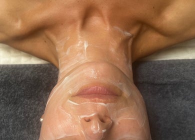 Relaxing facial treatment in progress at Glow by Daisy, Crabtree, England, GB, highlighting skincare expertise.