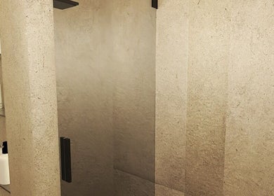 Modern shower area at Being | Fourways, Sandton, Gauteng, ZA showcasing elegant design and toiletries.