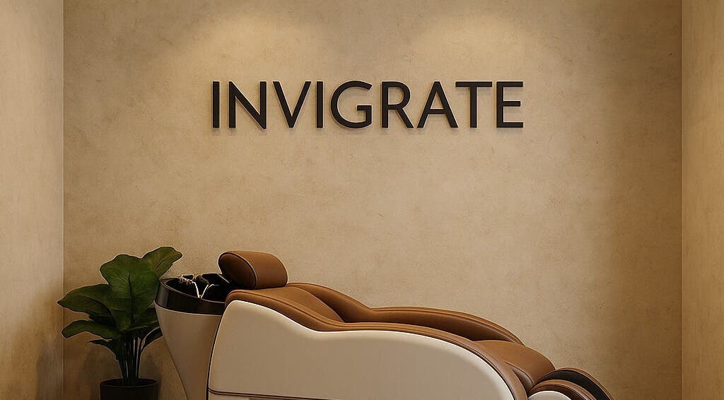 Comfortable salon chair at Being | Fourways in Sandton, Gauteng, ZA, under a calming ambiance.