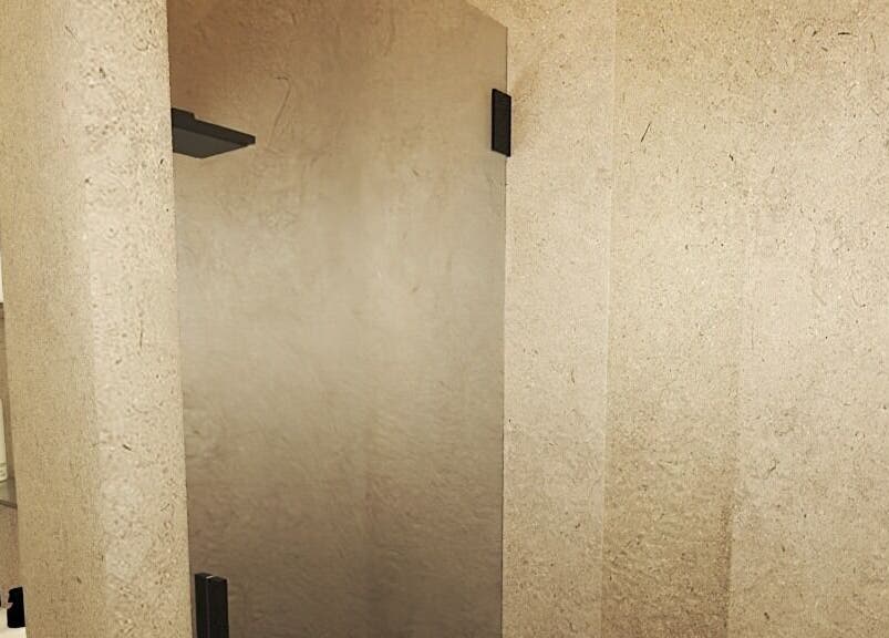 Minimalist spa shower at being | Bryanston in Sandton, Gauteng, ZA, highlighting serene ambiance.