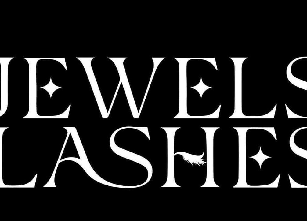 Jewels Lashes logo featuring stylish design located in Glendale, California, US.