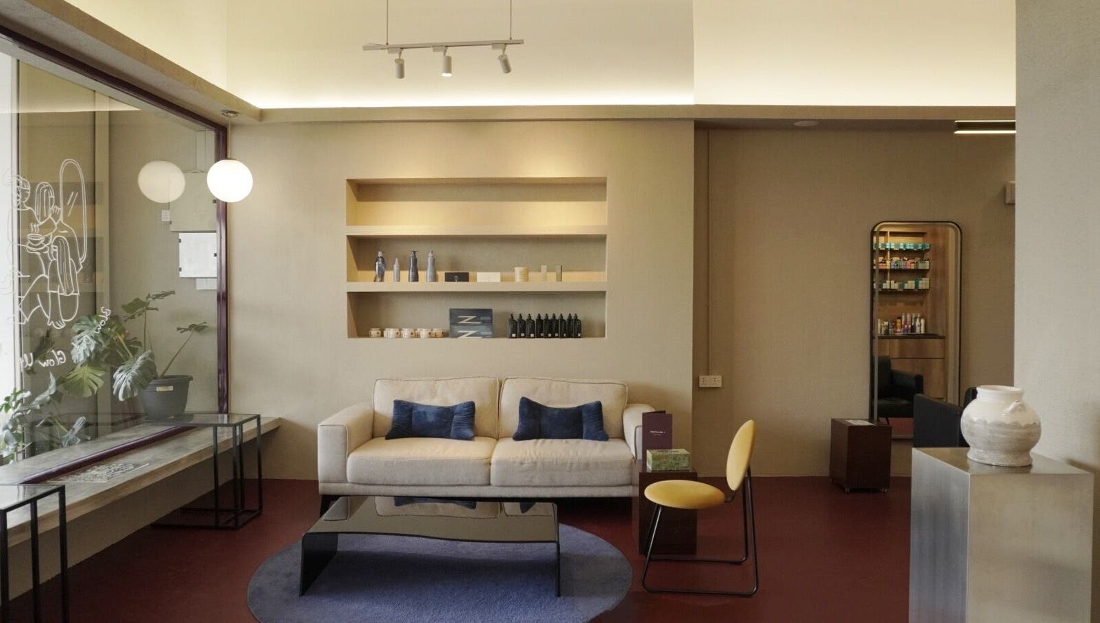 Elegant lounge at Hairkunst 13, Shah Alam, Selangor, MY with modern decor and cozy seating.