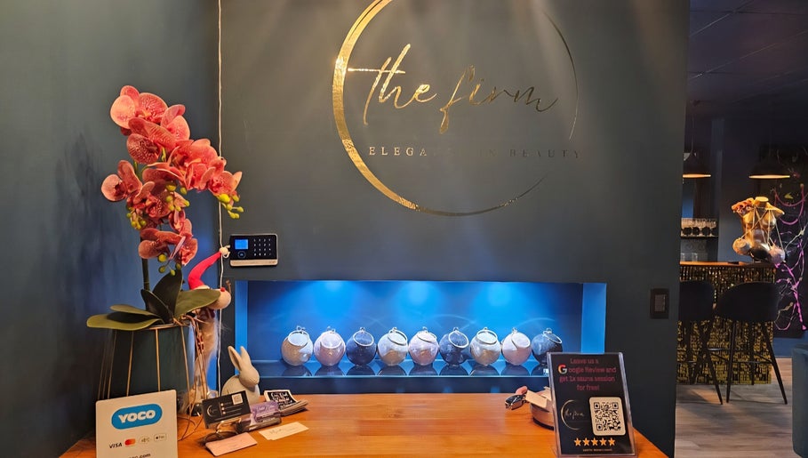 Reception area of The Firm Elegance in Beauty, Cape Town, Western Cape, ZA, showcasing exquisite design.