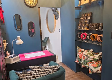 Chic beauty room at The Firm Elegance in Beauty, Cape Town, Western Cape, ZA with mirrors and elegant decor.