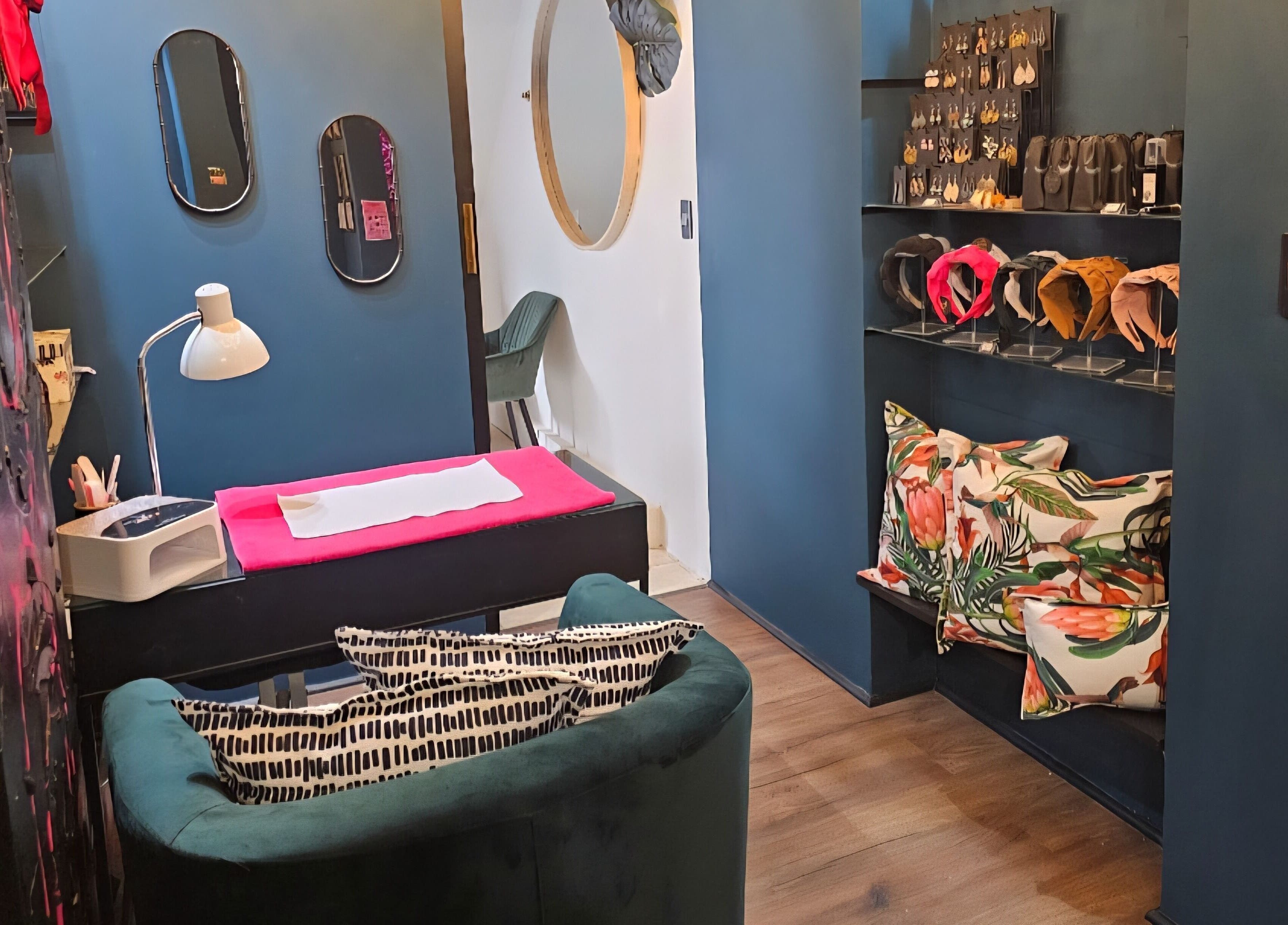 Elegant treatment room at The Firm Elegance in Beauty, Cape Town, Western Cape, ZA, showcasing stylish decor.