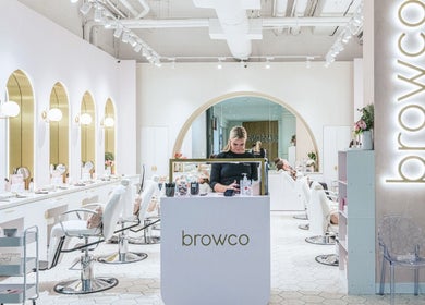 Chic interior of Browco Brow & Lash Bar - Castle Towers, Castle Hill, New South Wales, AU, with welcoming ambiance.