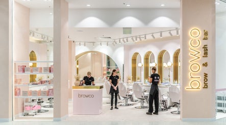 Interior of Browco Brow & Lash Bar - Charlestown Square, Charlestown, New South Wales, AU with sleek design.